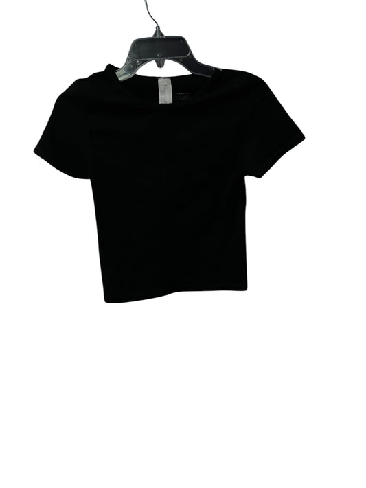 Athletic Top Short Sleeve By Good American In Black, Size: M