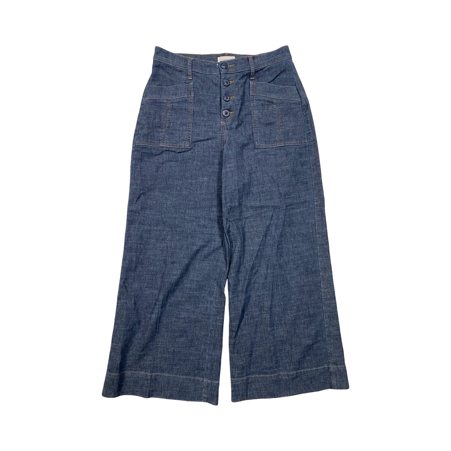 Jeans Wide Leg By Evereve In Blue Denim, Size:8