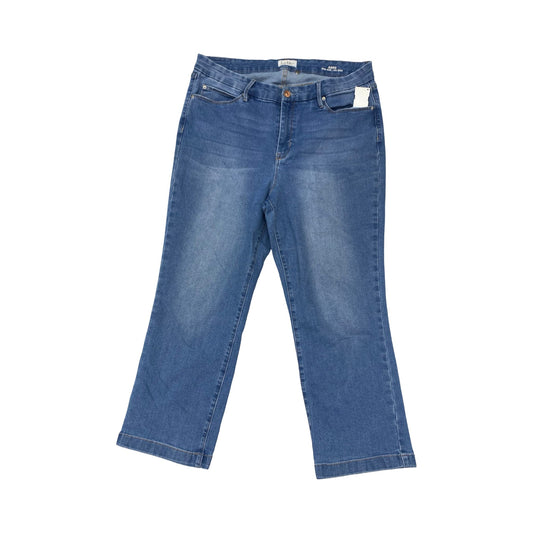 Jeans Boot Cut By Nicole By Nicole Miller In Blue Denim, Size:14