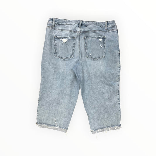 Jeans Cropped By Maurices In Blue Denim, Size:18