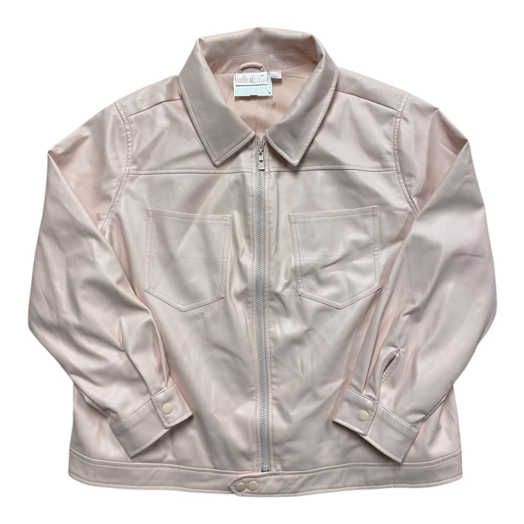 Jacket Moto By Belle By Kim Gravel In Pink, Size:1X