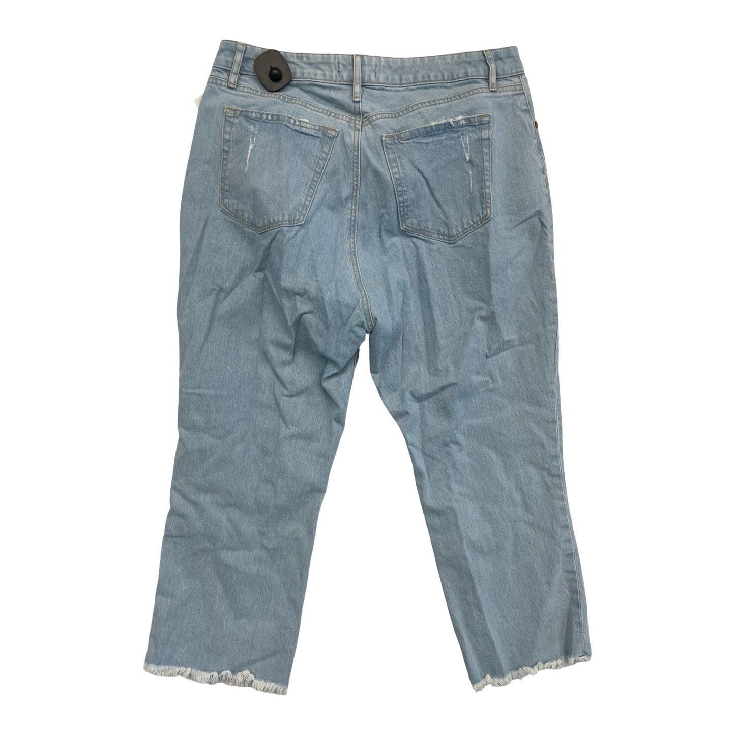 Jeans Cropped By Loft In Blue Denim, Size:12