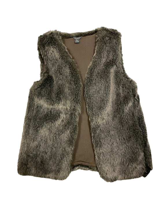 Vest Faux Fur & Sherpa By Eddie Bauer In Grey, Size: Xs