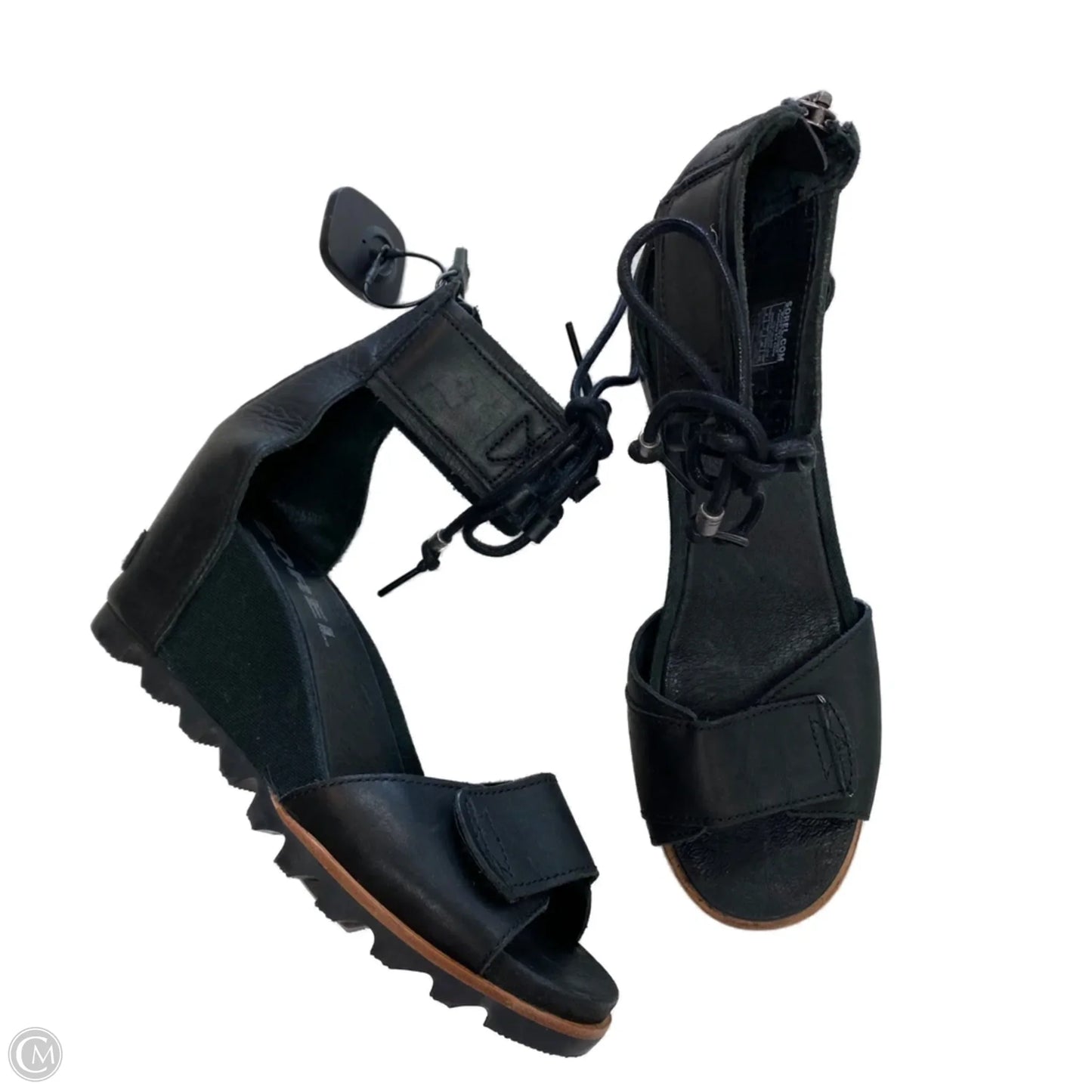 Sandals Designer By Sorel In Black, Size: 9