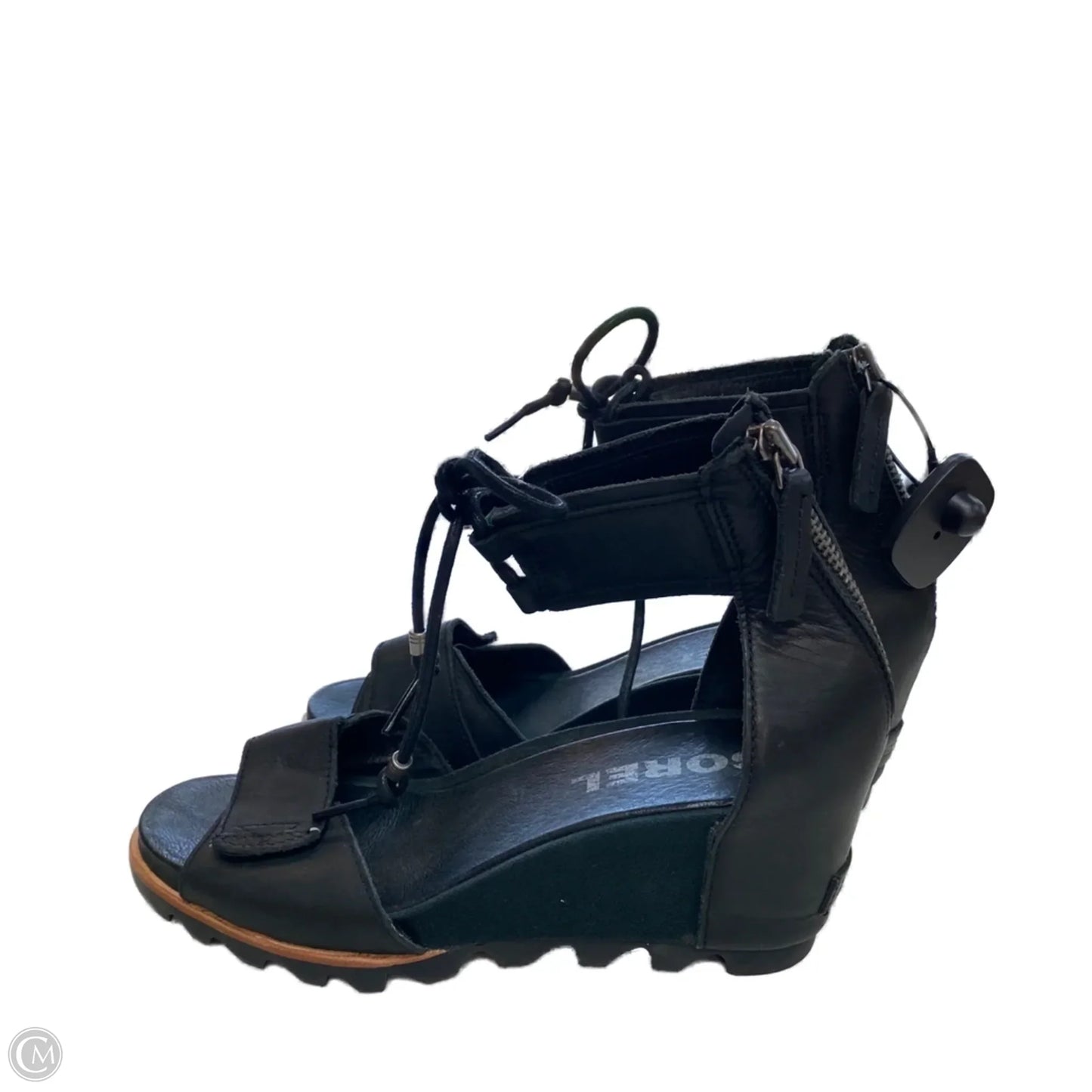Sandals Designer By Sorel In Black, Size: 9