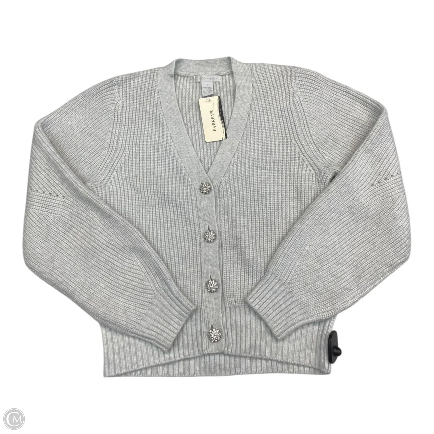 Sweater Cardigan By Design History In Grey, Size: S
