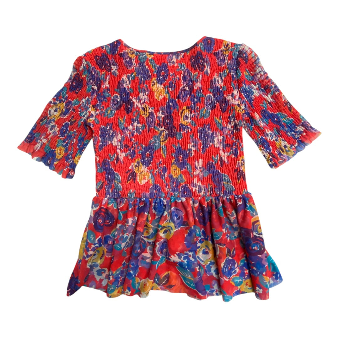 Top Short Sleeve By Maeve In Multi-colored, Size: Xs