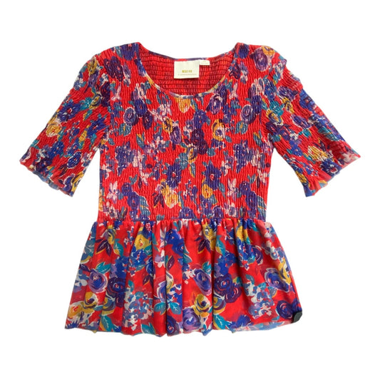 Top Short Sleeve By Maeve In Multi-colored, Size: Xs