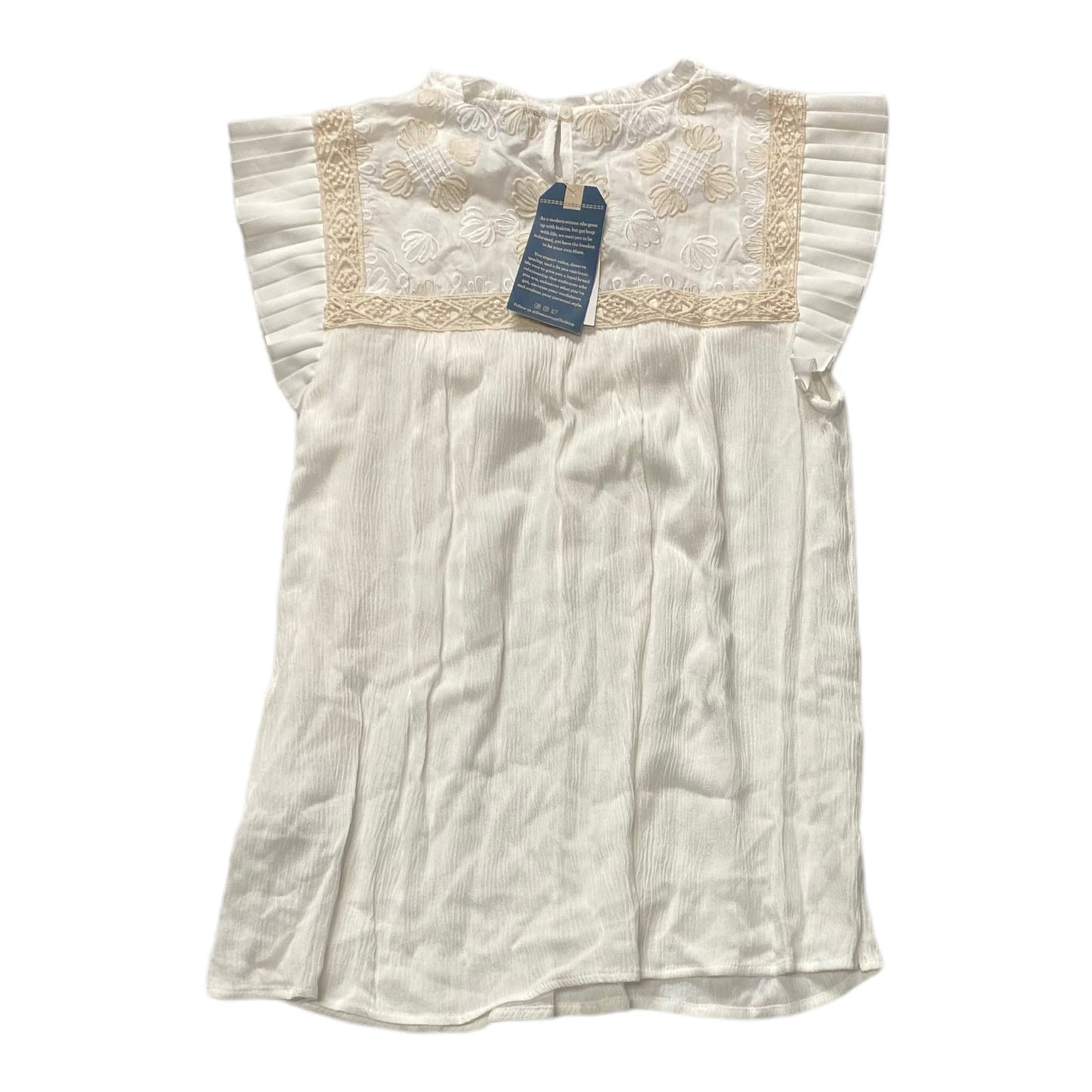 White Top Sleeveless Democracy, Size Petite   S