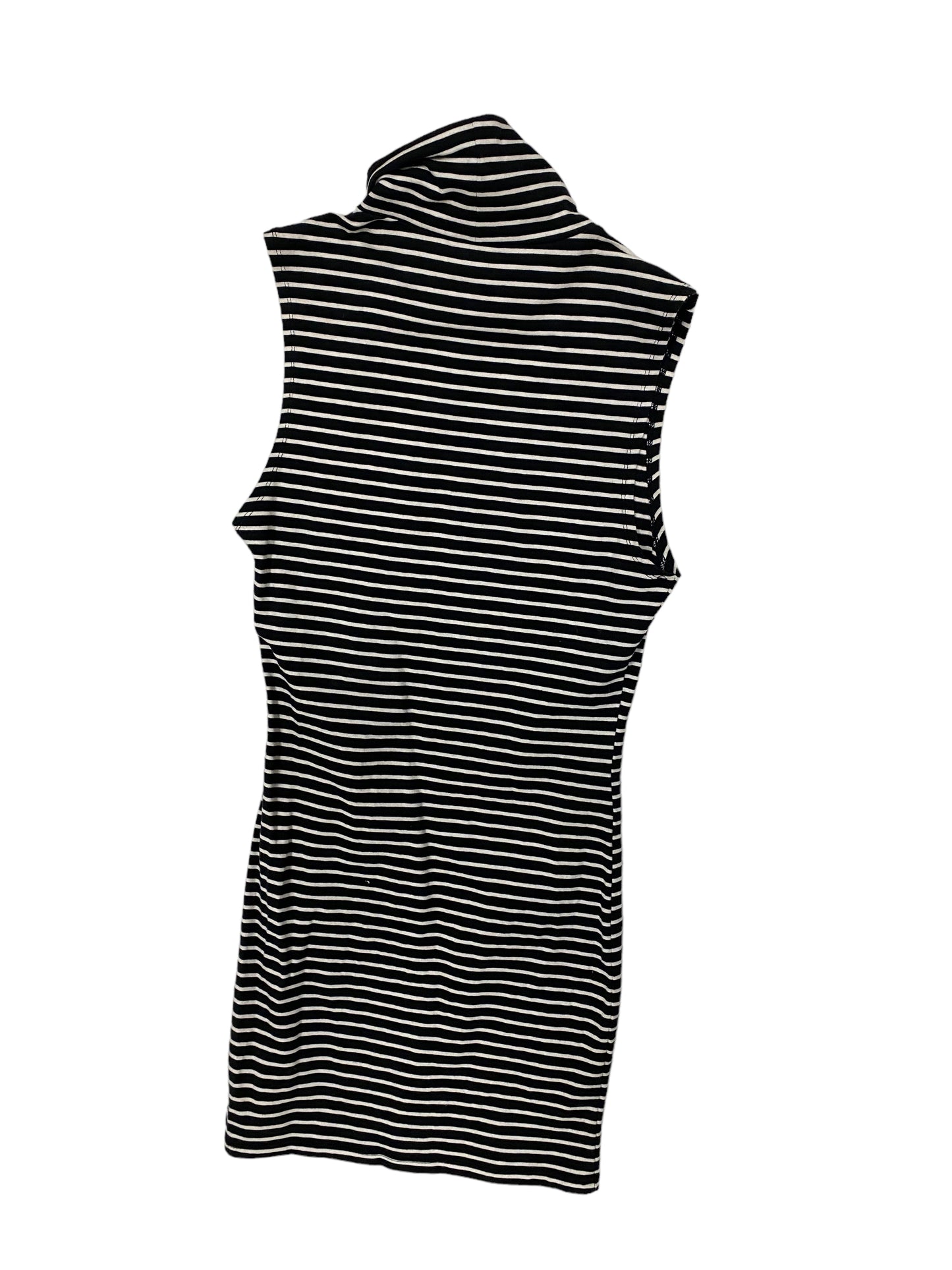 Striped Pattern Dress Casual Short Cmc, Size S