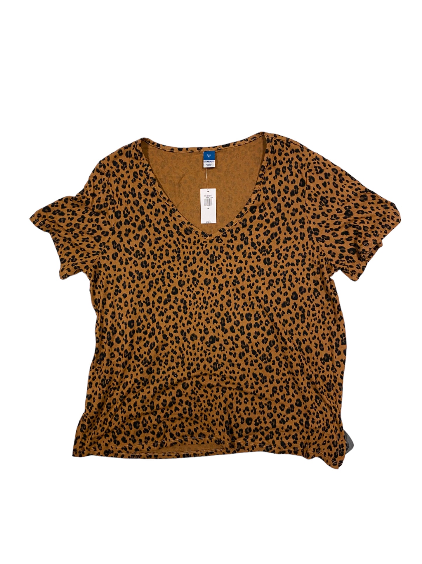 Animal Print Top Short Sleeve Old Navy, Size M