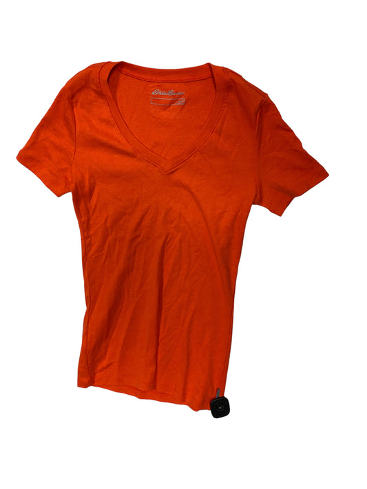 Orange Top Short Sleeve Basic Eddie Bauer, Size S