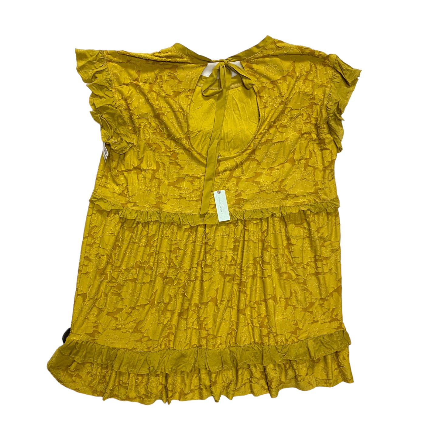 Dress Casual Short By Anthropologie In Chartreuse, Size: 2x