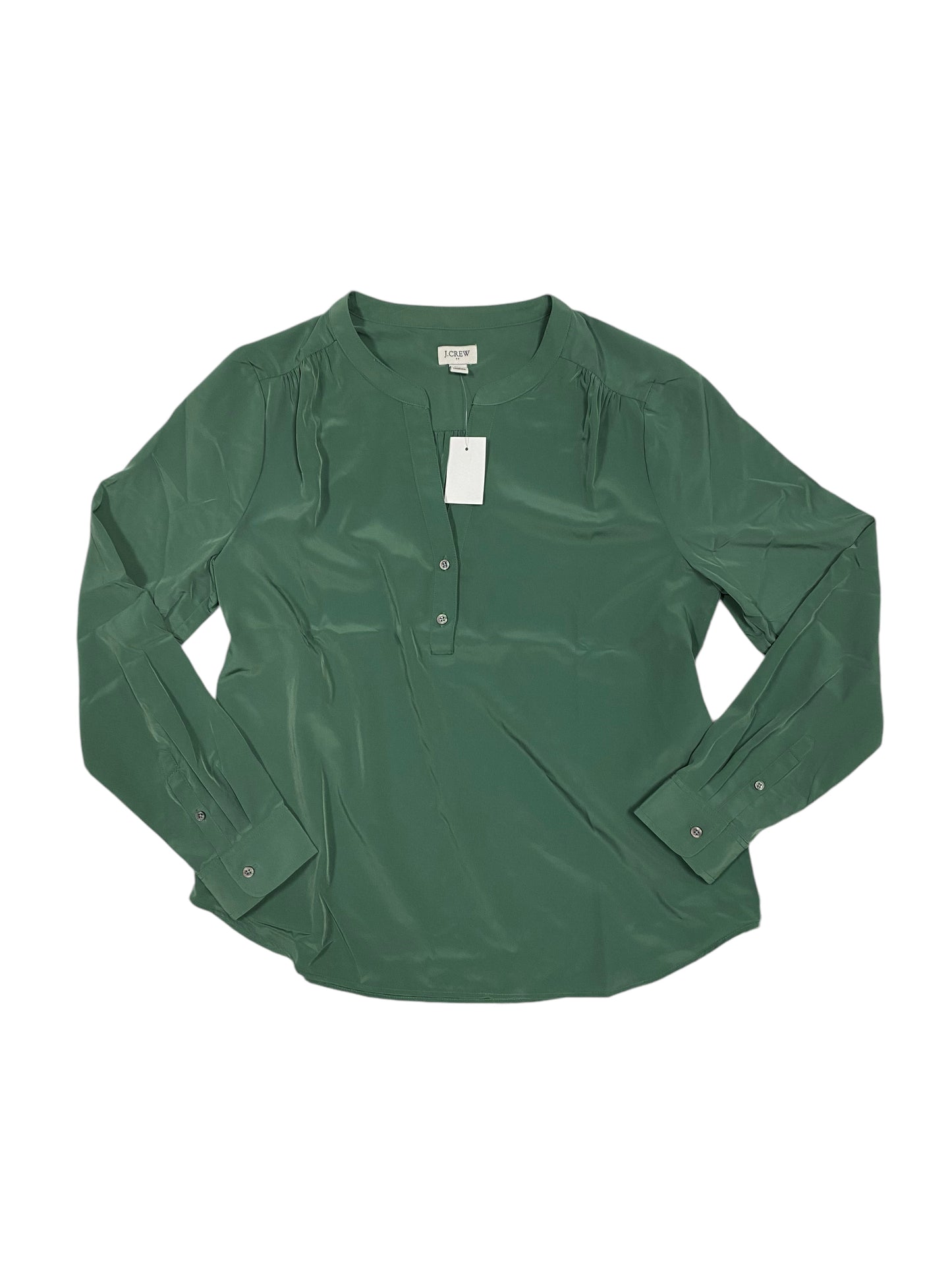 Top Long Sleeve By J. Crew In Green, Size: M