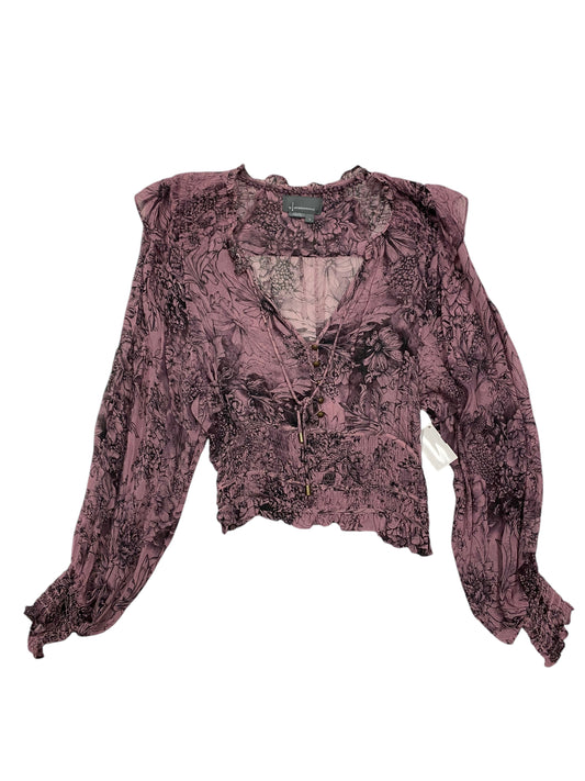 Top Long Sleeve By Anthropologie In Purple, Size: S