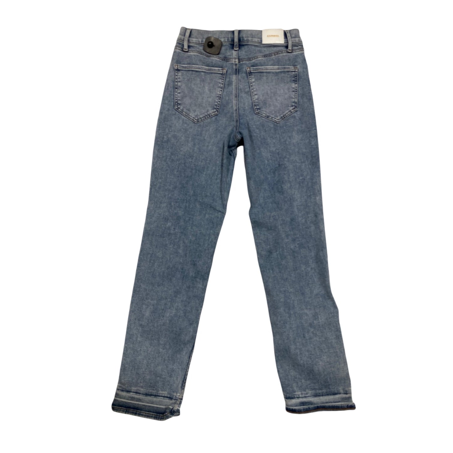 Jeans Straight By Express In Blue Denim, Size: 4