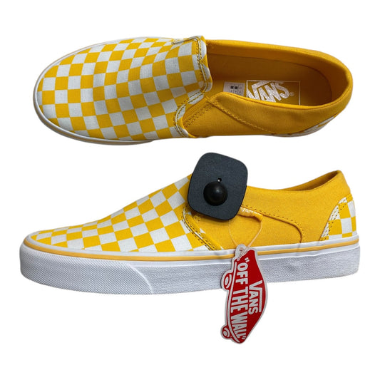 Shoes Athletic By Vans In Yellow, Size: 9.5