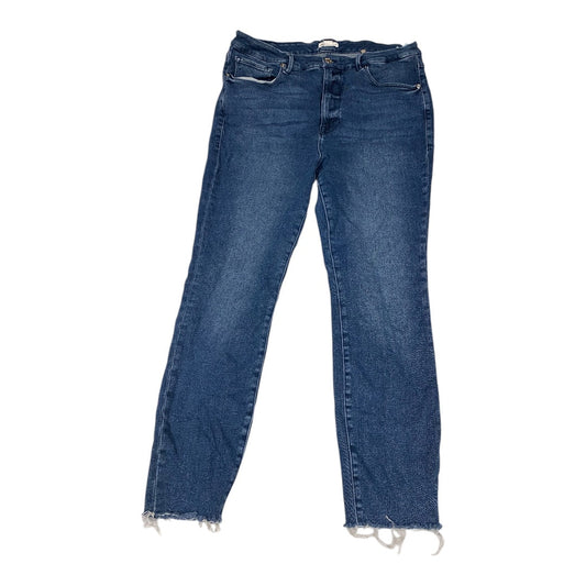 Jeans Skinny By Good American In Blue Denim, Size: 16