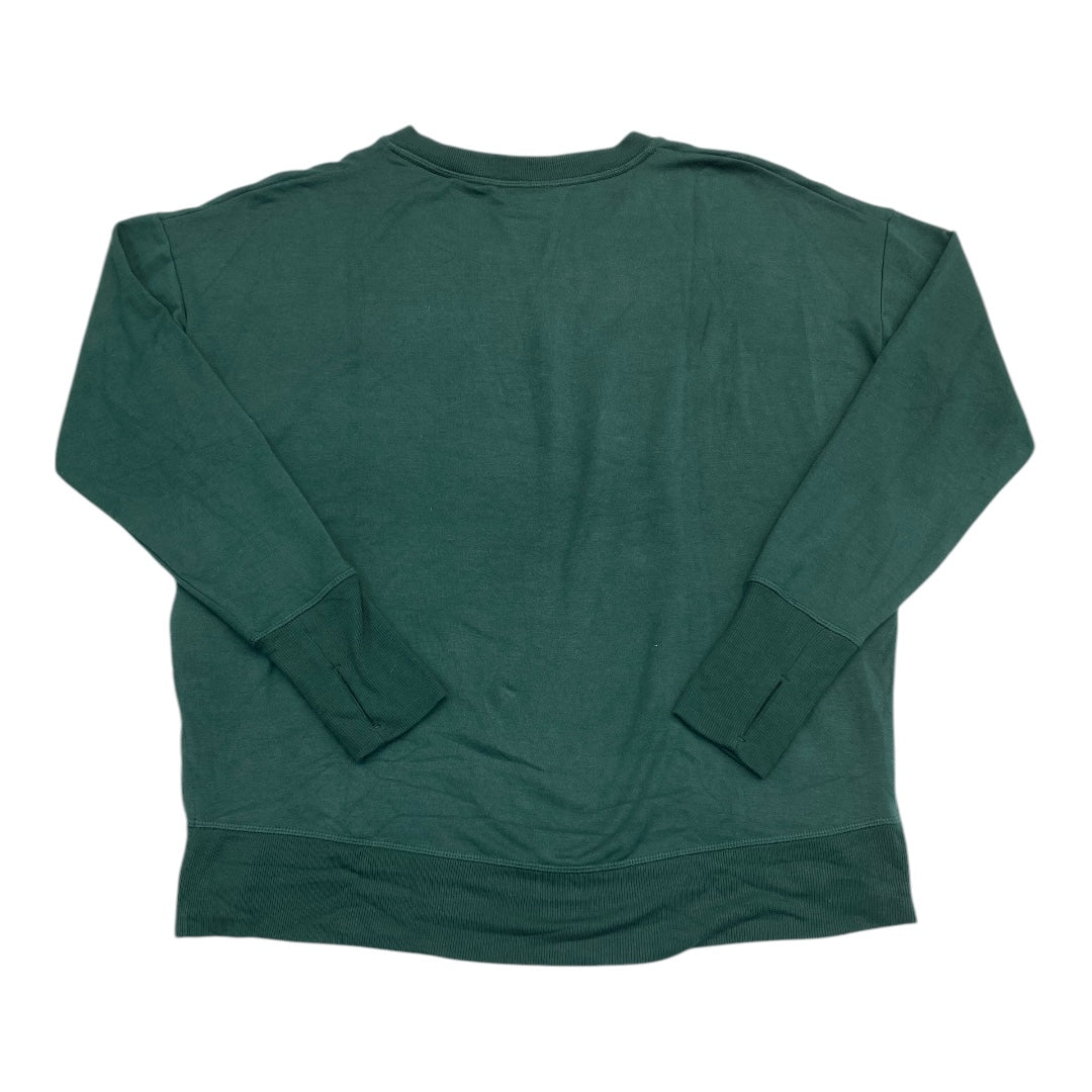 Athletic Top Long Sleeve Crewneck By Athleta In Green, Size: M