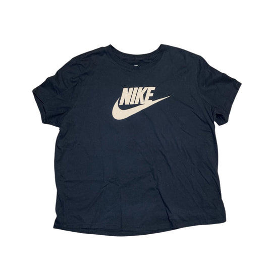 Athletic Top Short Sleeve By Nike In Black, Size: Xl