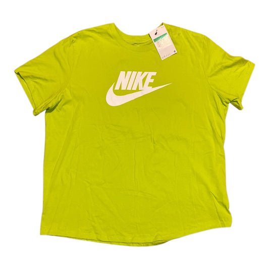 Athletic Top Short Sleeve By Nike In Green, Size: Xl