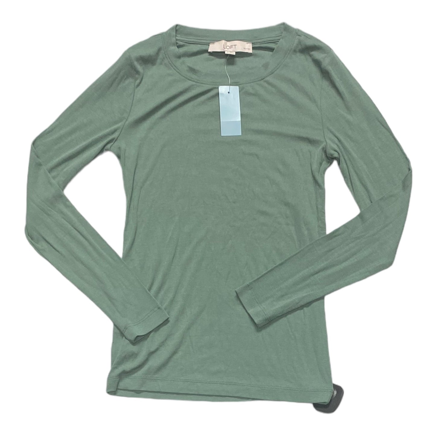 Green Top Long Sleeve Loft, Size S