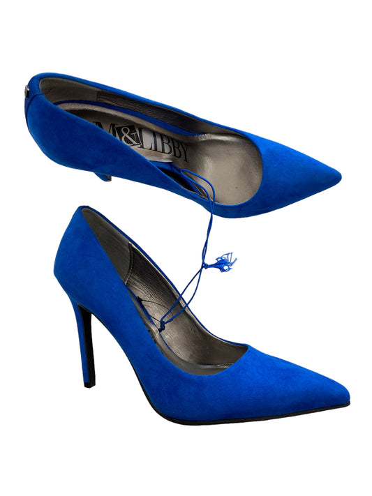 Blue Shoes Heels Stiletto Sam And Libby, Size 9