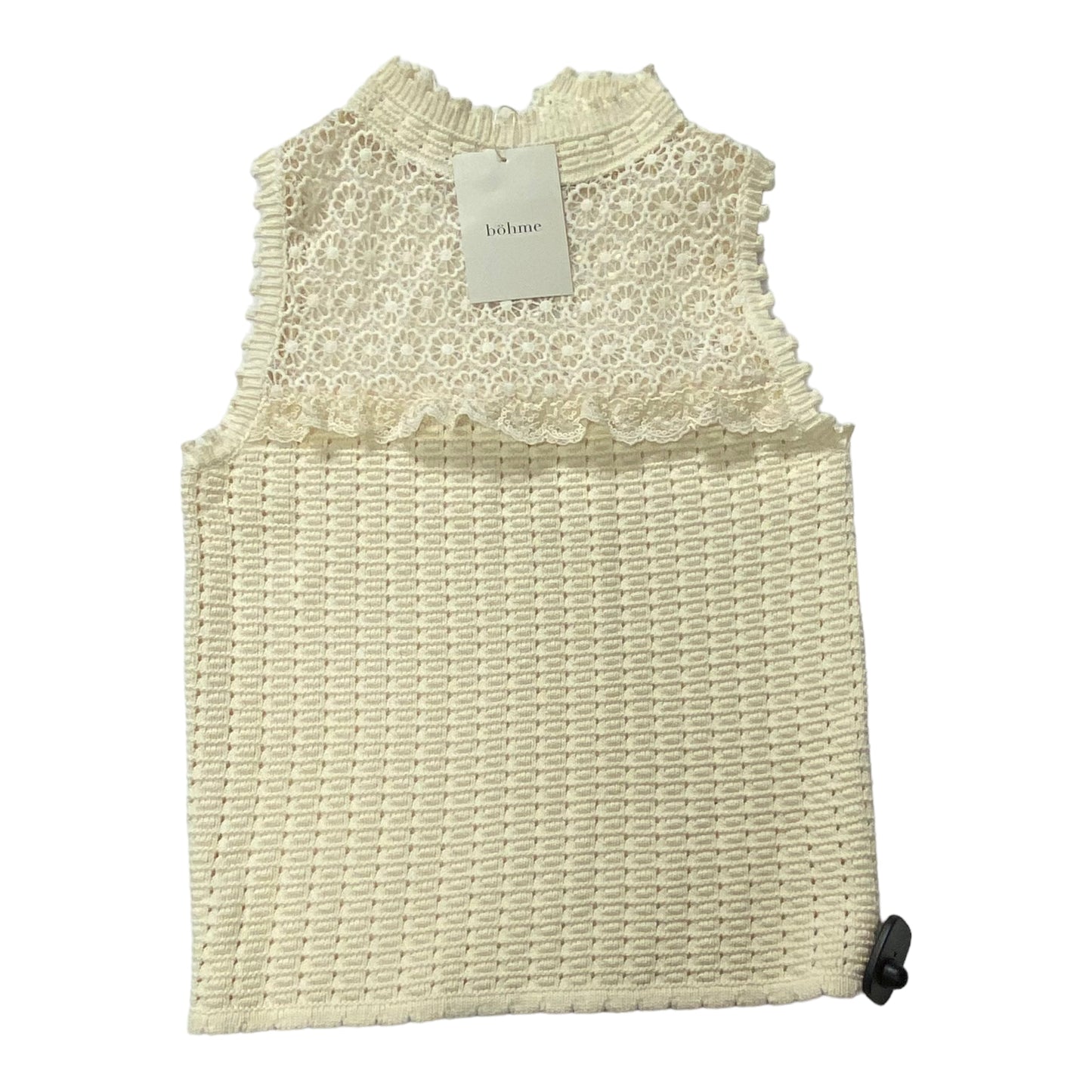 Cream Top Sleeveless Bohme, Size S