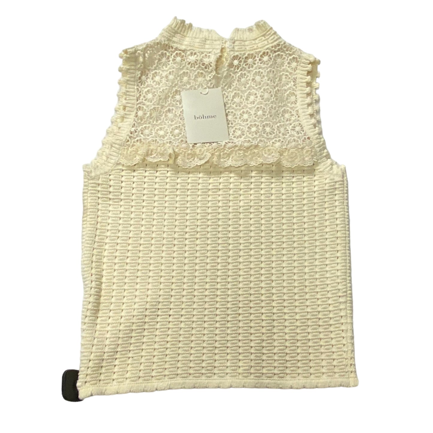 Cream Top Sleeveless Bohme, Size S