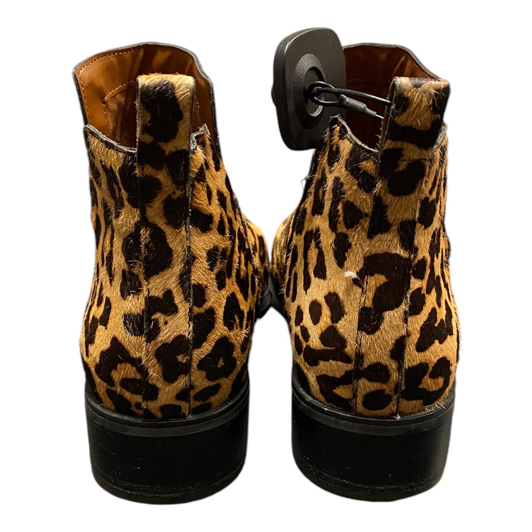 Boots Ankle Heels By Franco Sarto In Animal Print, Size: 9.5