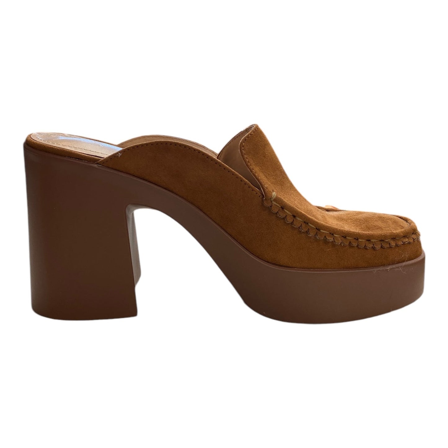 Shoes Heels Block By Just Fab In Brown, Size: 9.5