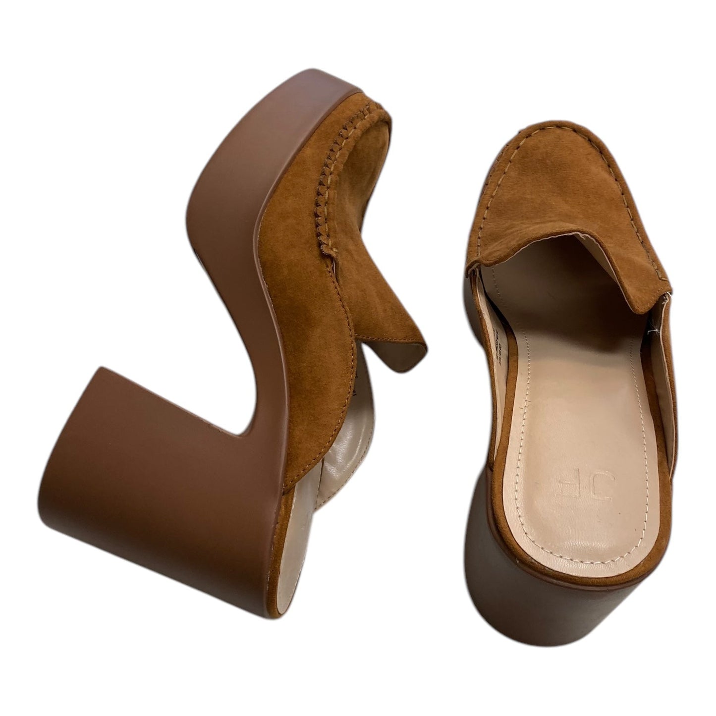 Shoes Heels Block By Just Fab In Brown, Size: 9.5