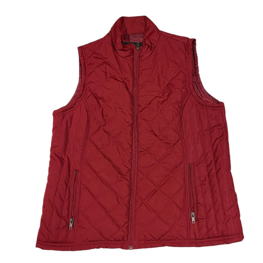 Vest Puffer & Quilted By Relativity In Red, Size: L