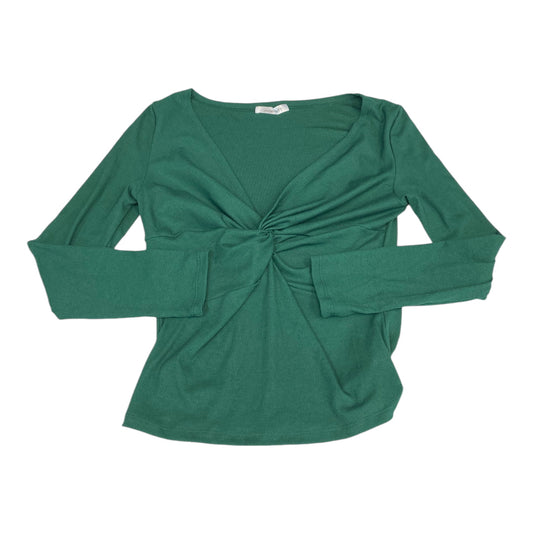 Top Long Sleeve By Cmc In Green, Size: M