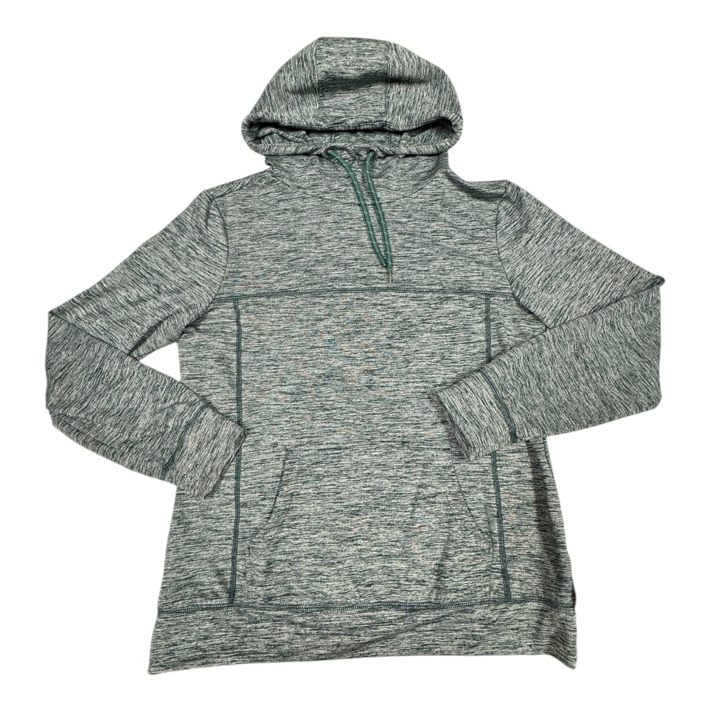 Athletic Top Long Sleeve Hoodie By CRANE In Green, Size: S