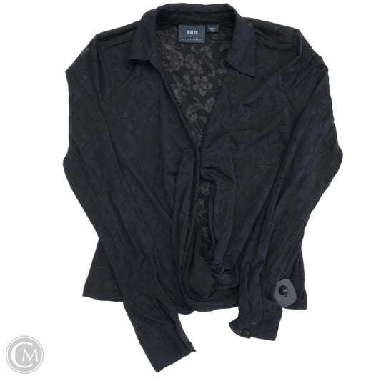 Top Long Sleeve By Maeve In Black, Size: S