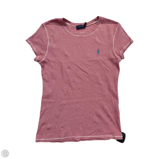 Top Short Sleeve By Polo Ralph Lauren In Striped Pattern, Size: L