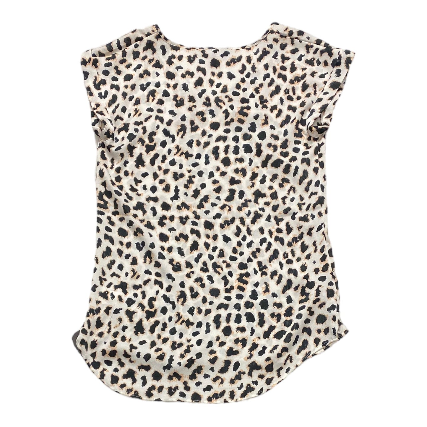 Animal Print Top Short Sleeve Express, Size Xs