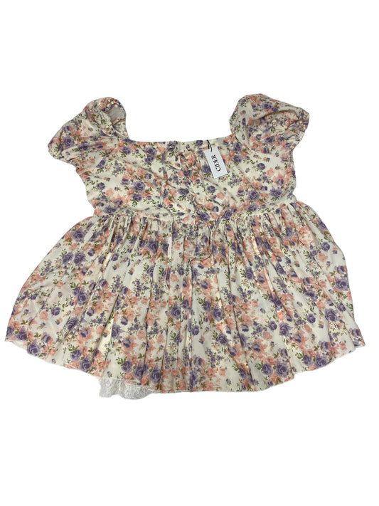 Floral Print Dress Casual Short Cmc, Size 4x