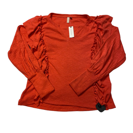 Red Top Long Sleeve Pilcro, Size Xs