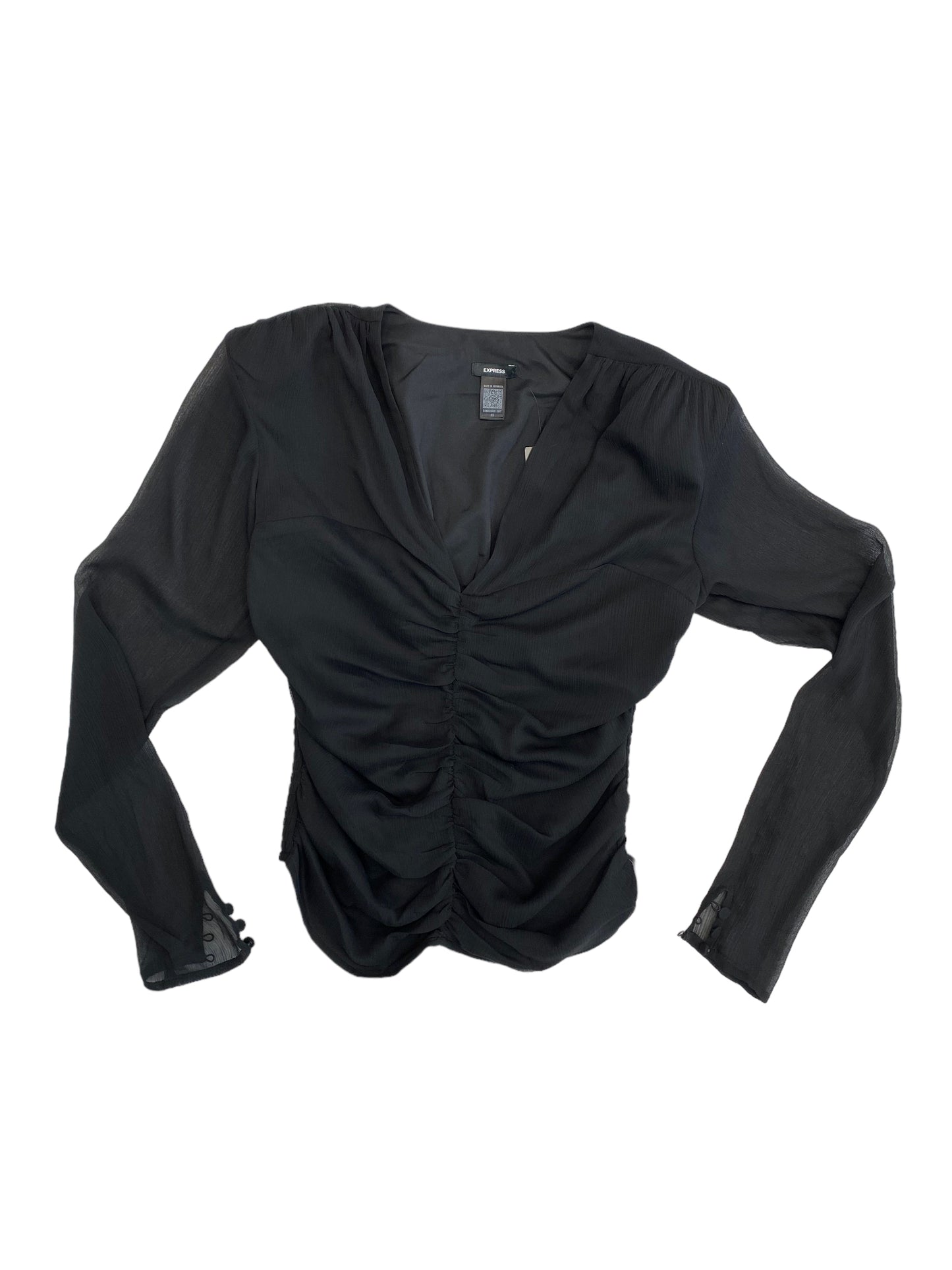 Black Top Long Sleeve Express, Size Xs