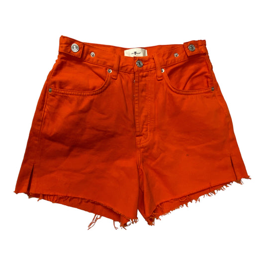 Orange Shorts 7 For All Mankind, Size 2