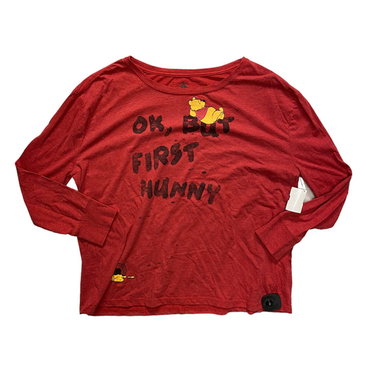 Top Long Sleeve By Disney Store In Red, Size: Xl