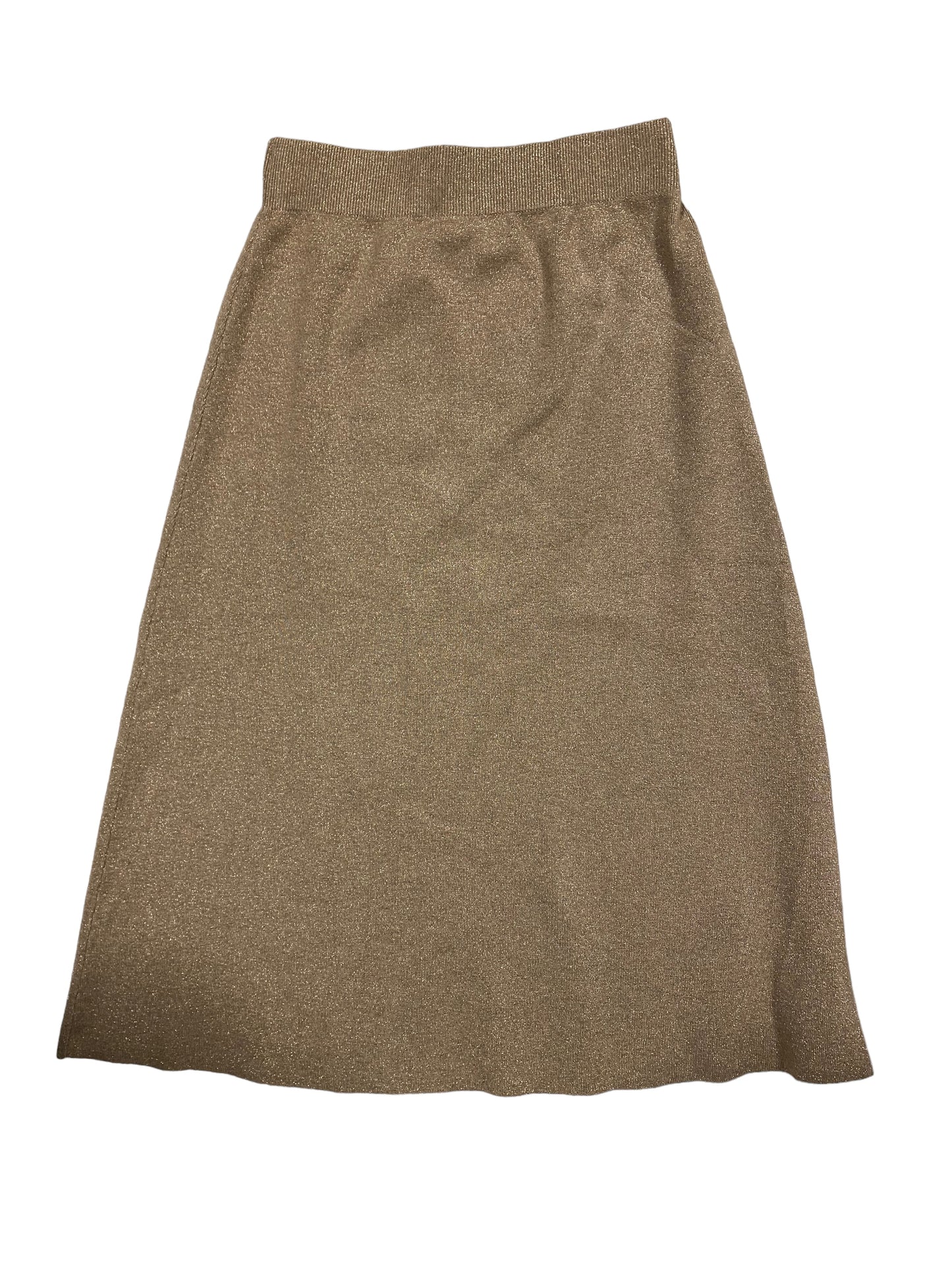 Skirt Midi By Banana Republic In Gold, Size: Xs