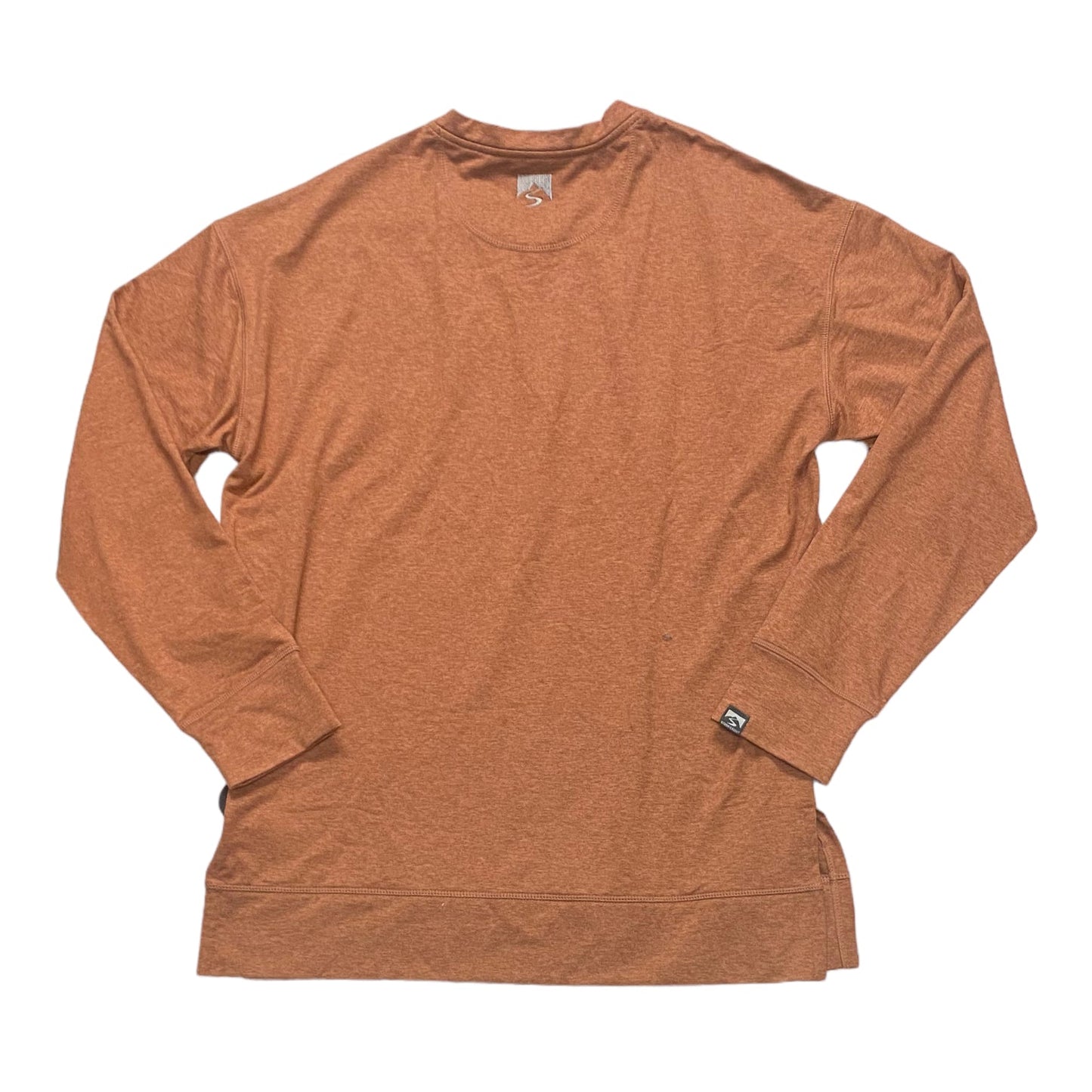 Orange Athletic Top Long Sleeve Collar stormcreek, Size M