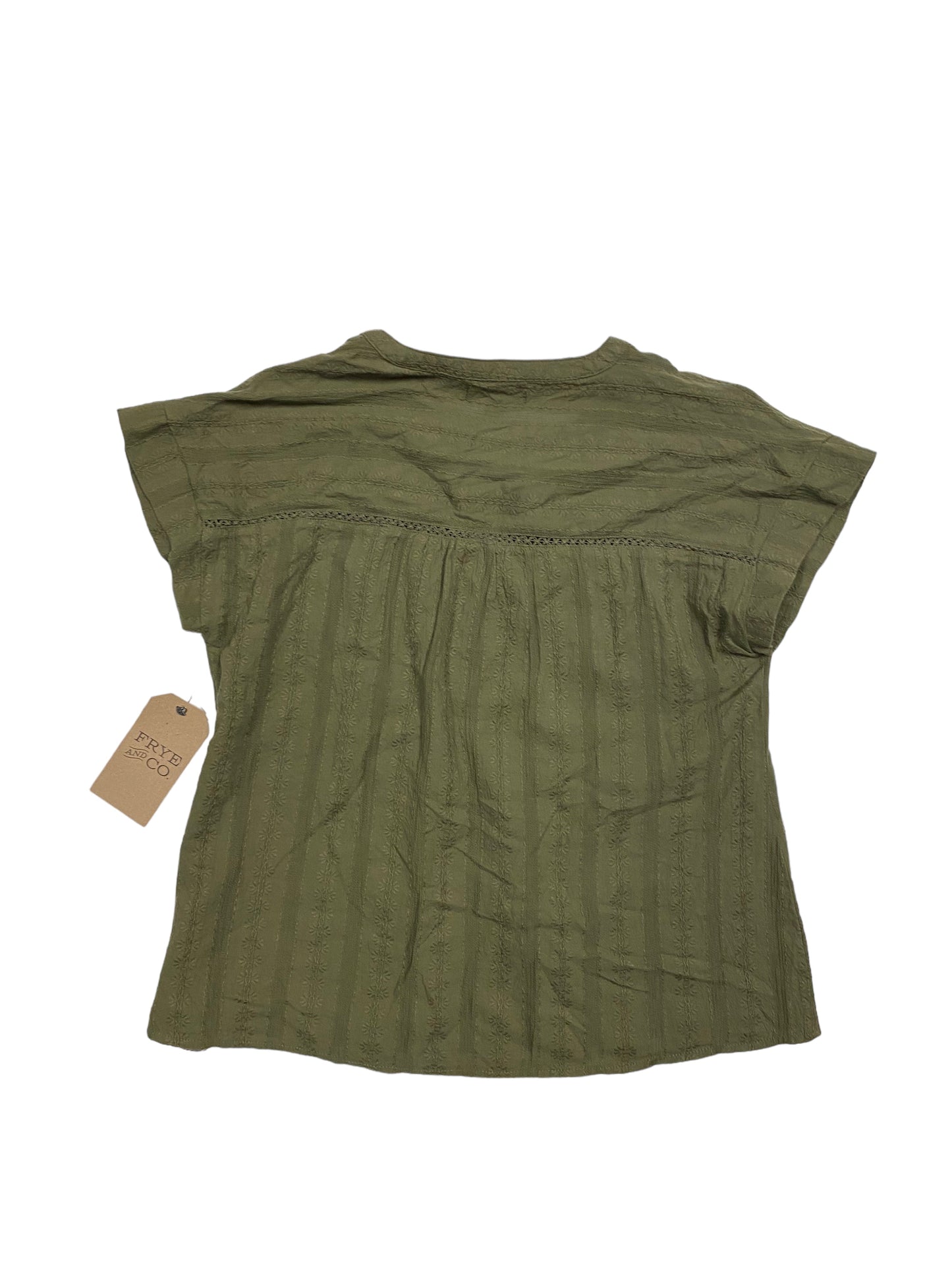 Green Top Short Sleeve Frye And Co, Size M