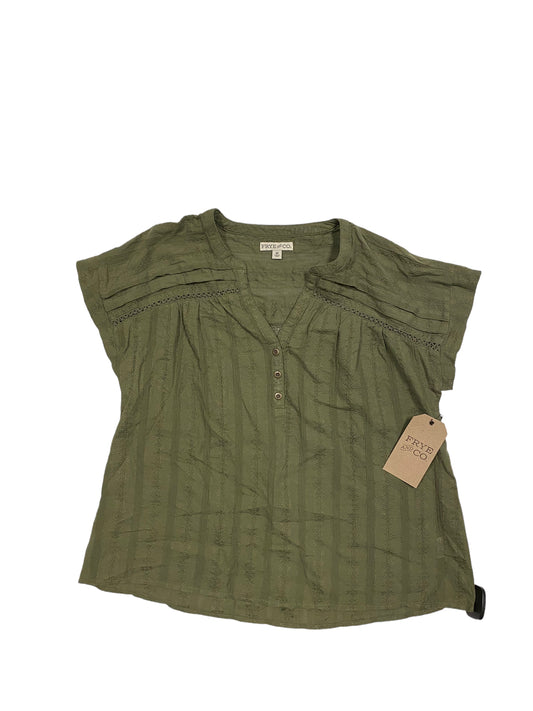 Green Top Short Sleeve Frye And Co, Size M