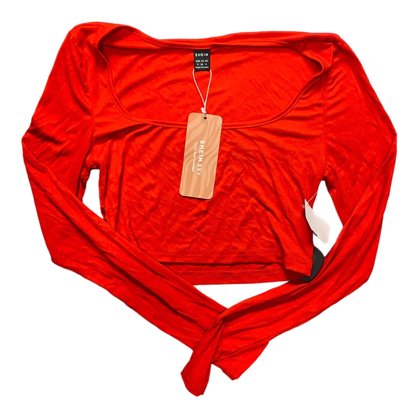 Top Long Sleeve By Shein In Red, Size: S