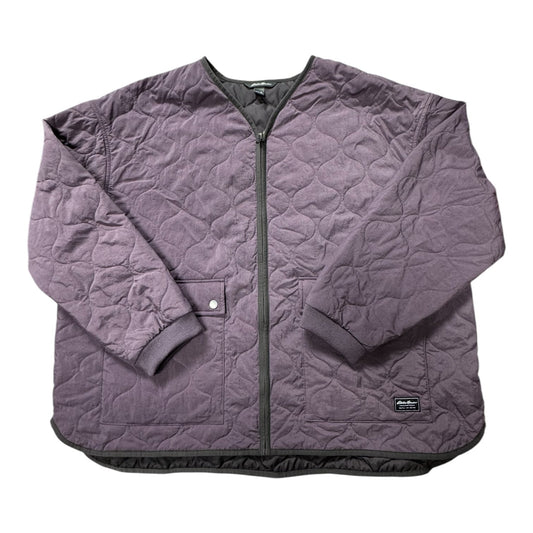 Jacket Puffer & Quilted By Eddie Bauer In Purple, Size: 3x