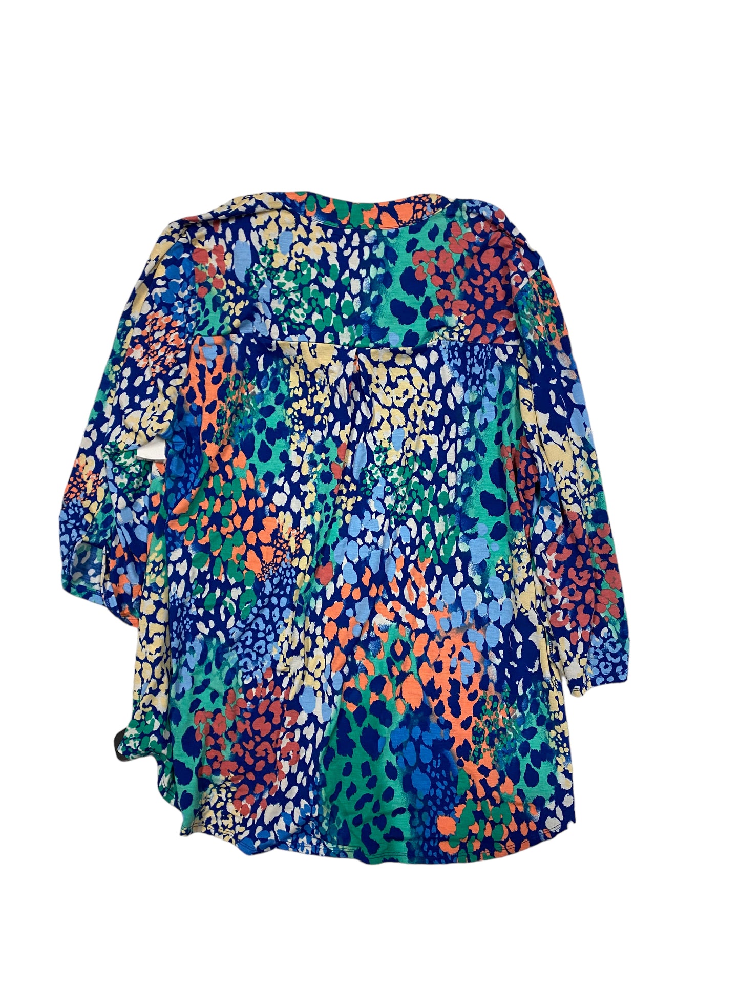 Multi-colored Top 3/4 Sleeve Cmc, Size Xl
